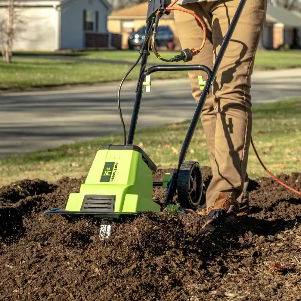 12 In. 9 Amp Electric Garden Tiller Cultivator