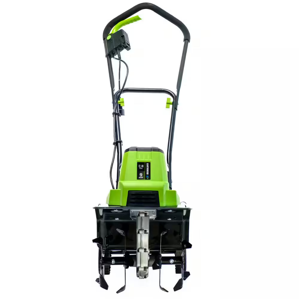 12 In. 9 Amp Electric Garden Tiller Cultivator
