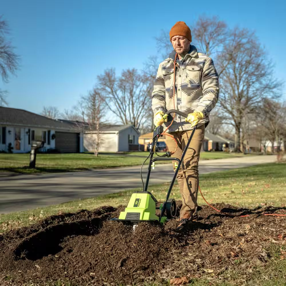 12 In. 9 Amp Electric Garden Tiller Cultivator