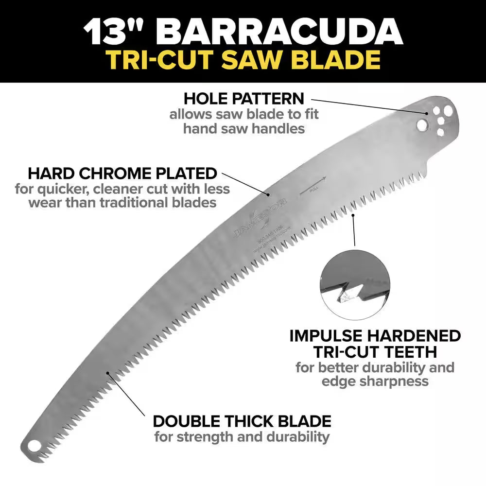 13 In. Barracuda Tri-Cut Replacement Pruning Saw Blade (3-Pack)