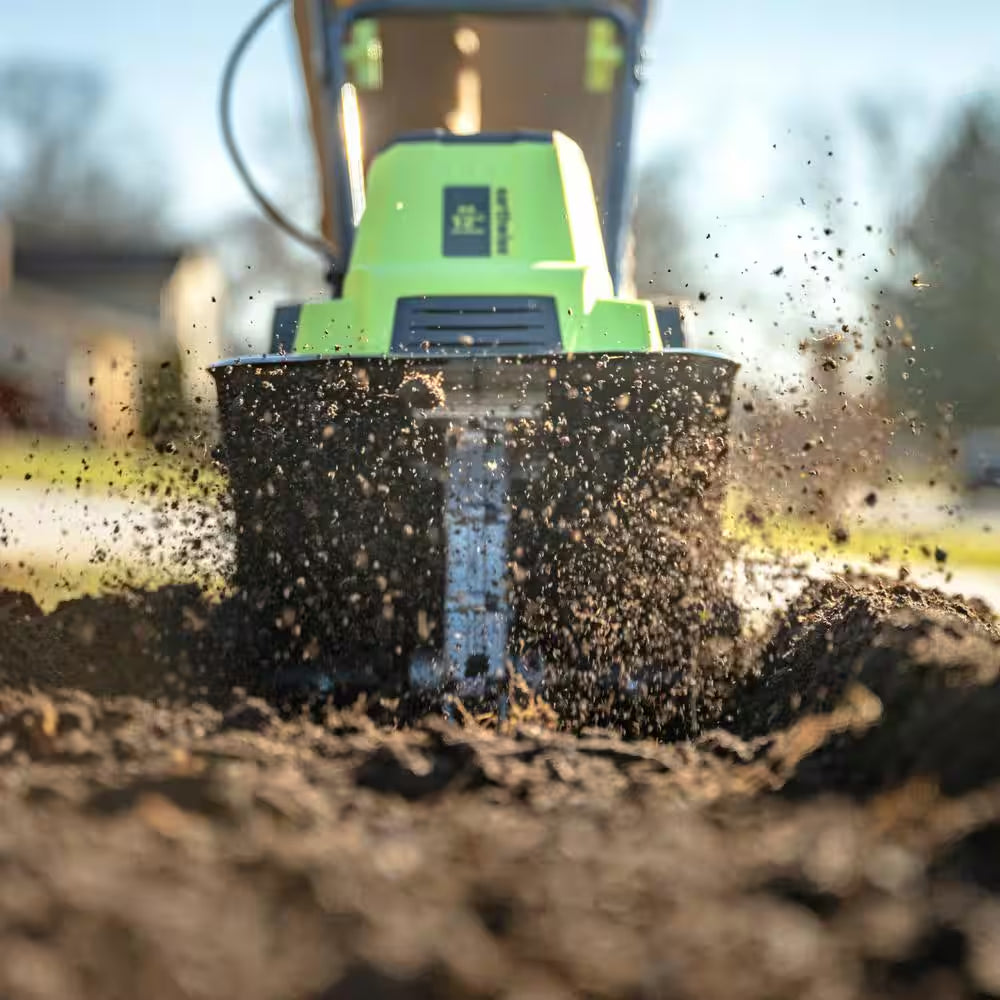 12 In. 9 Amp Electric Garden Tiller Cultivator