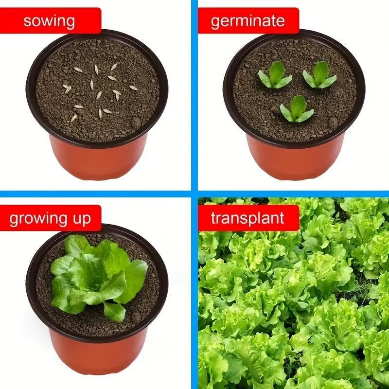 10Pcs Plastic Plant Nursery Pots Seedling Plant Pot for Indoor Outdoor Planting Garden Flower Plant Container Cups Planter 4In