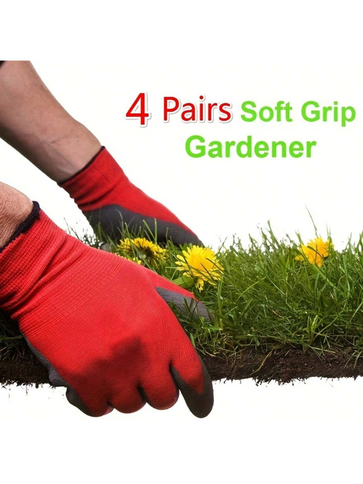 12/8/4 Pairs/Pack, Multipurpose Work Gloves, Gardening Gloves and Heavy Duty Work Gloves