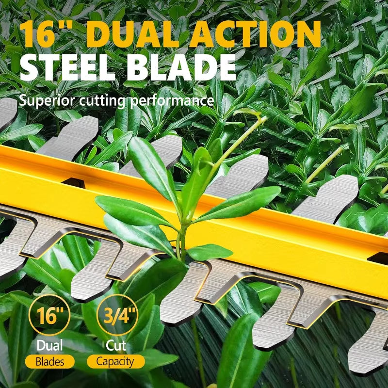 20V MAX Pole Hedge Trimmer,Telescoping Pole Hedge Trimmer,With 2 Packs 2.0Ah Batteries & Charger,8 Feet Hedge Trimmer