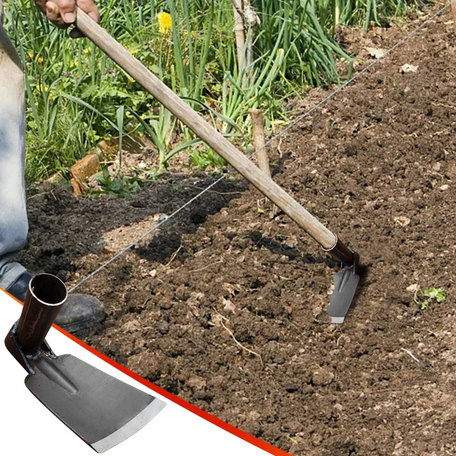 2024 New Smart Home Outdoor Agricultural Tools Forging Weeding Hoe for Planting Vegetables Flower Hoes