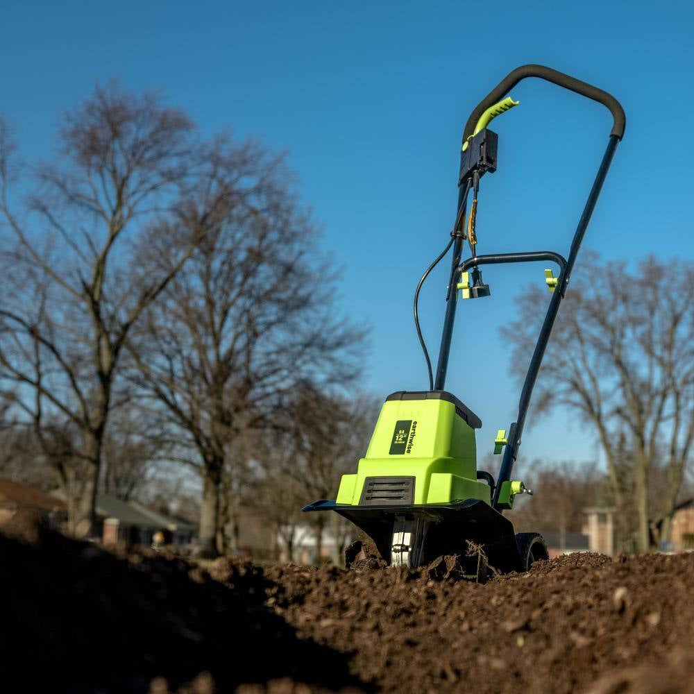 12 In. 9 Amp Electric Garden Tiller Cultivator