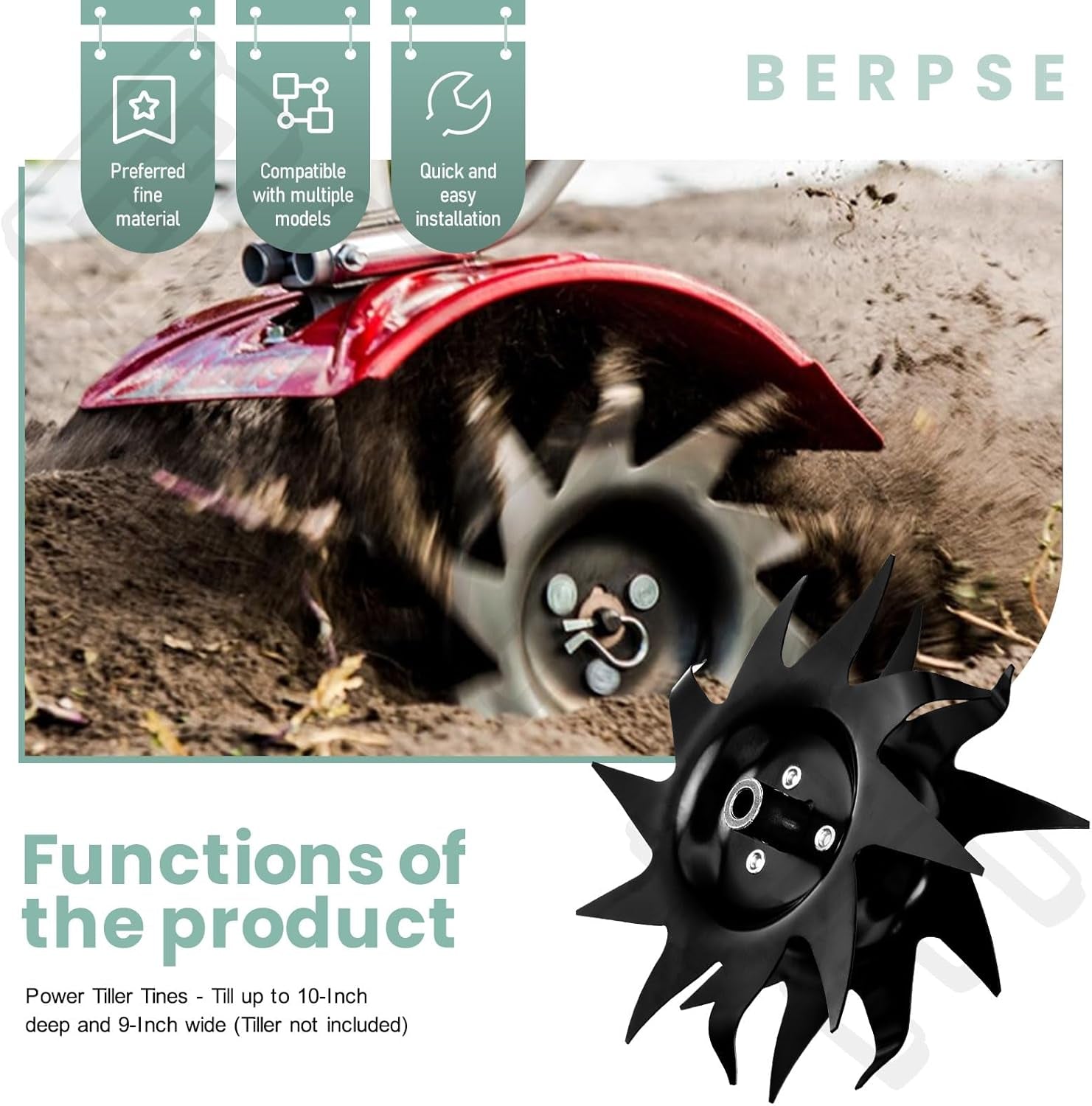 1622 Power Tiller Tines for All Mantis Tiller/Cultiva