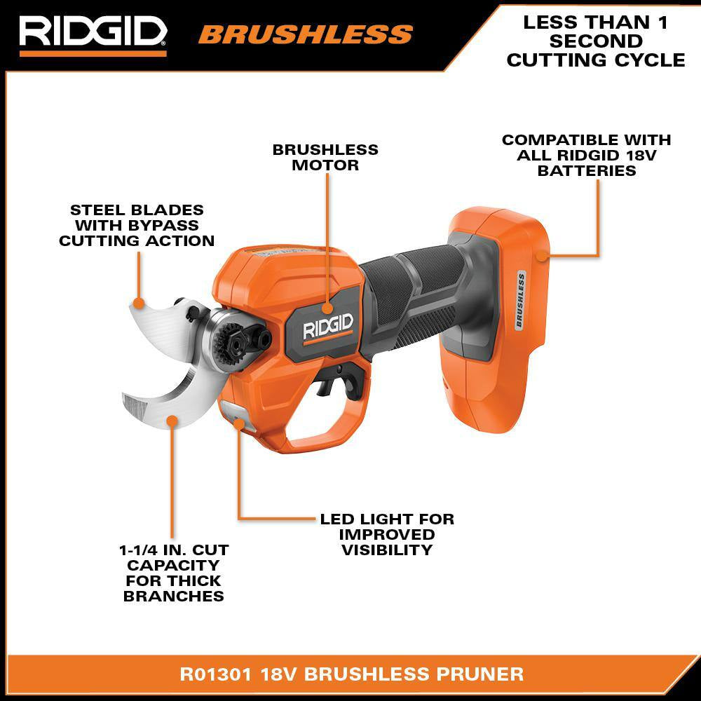 18-Volt Brushless 22 In. Cordless Hedge Trimmer and Pruning Shears (Tool Only)