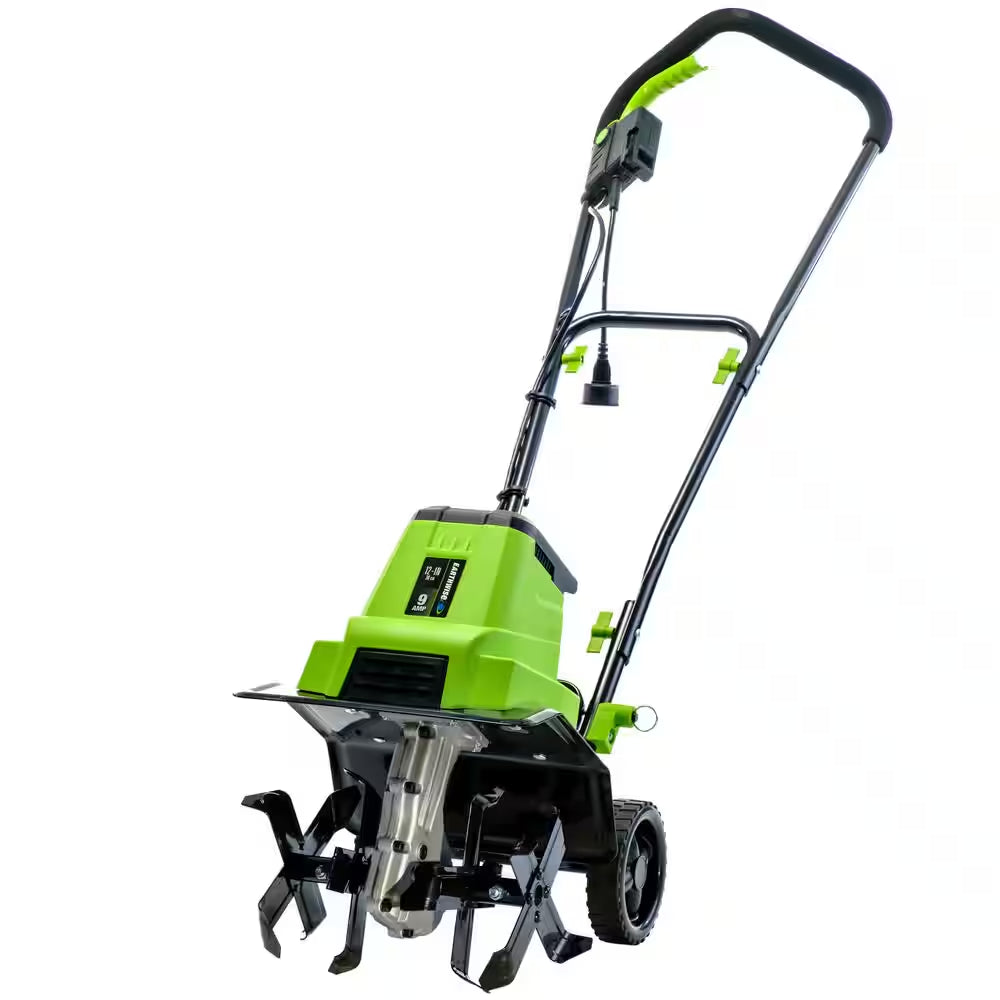12 In. 9 Amp Electric Garden Tiller Cultivator