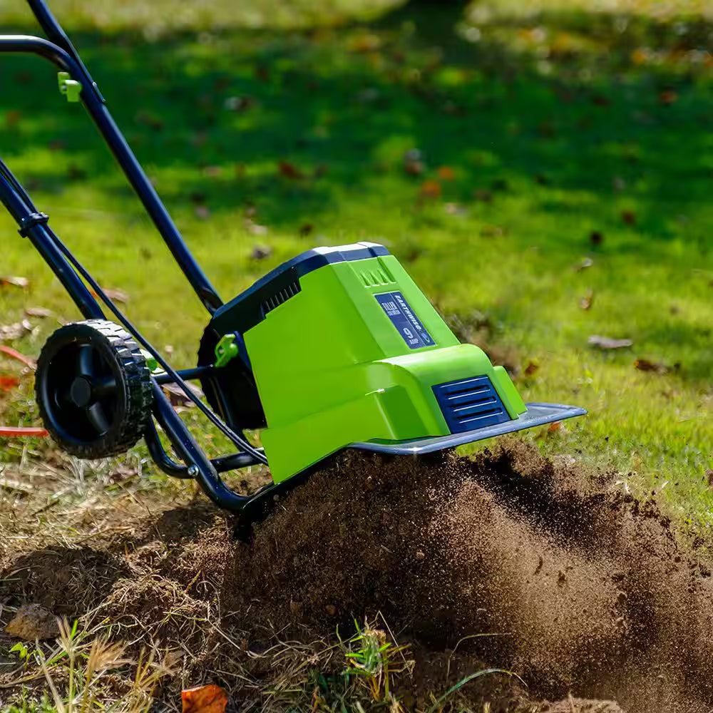 12 In. 9 Amp Electric Garden Tiller Cultivator
